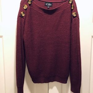 Sweet Wanderer eggplant purple sweater